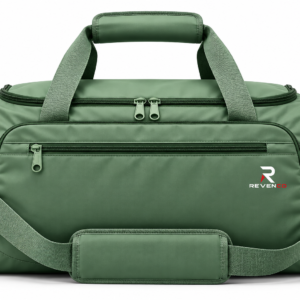 Green Sports Duffel Bag with Shoulder Strap