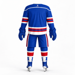 Men’s Blue Red & White Ice Hockey Uniform Set