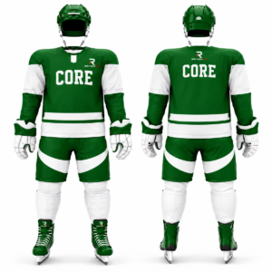 Men’s Green & White Ice Hockey Uniform Set