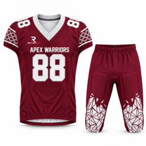 Men’s Maroon American Football Uniform Set